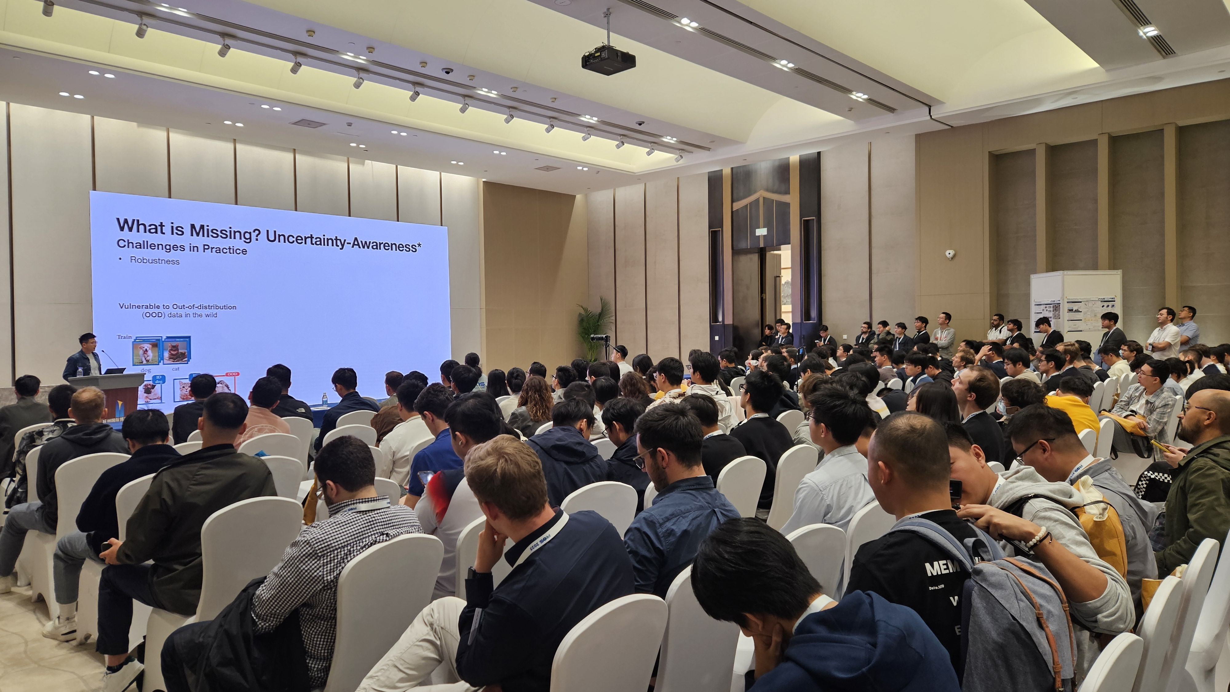 Speaker presenting on stage